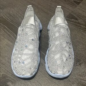 Silver Women's Slip-On Shoes
